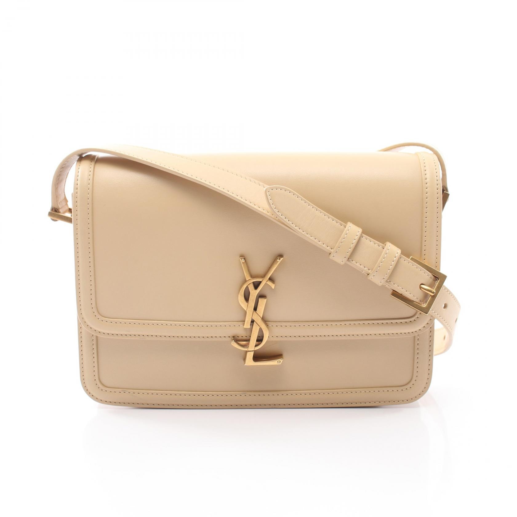 サンローランパリ SAINT LAURENT PARIS ソルフェリーノ ショルダーバッグ バッグ レザー レディース アイボリー系 634305 【中古】