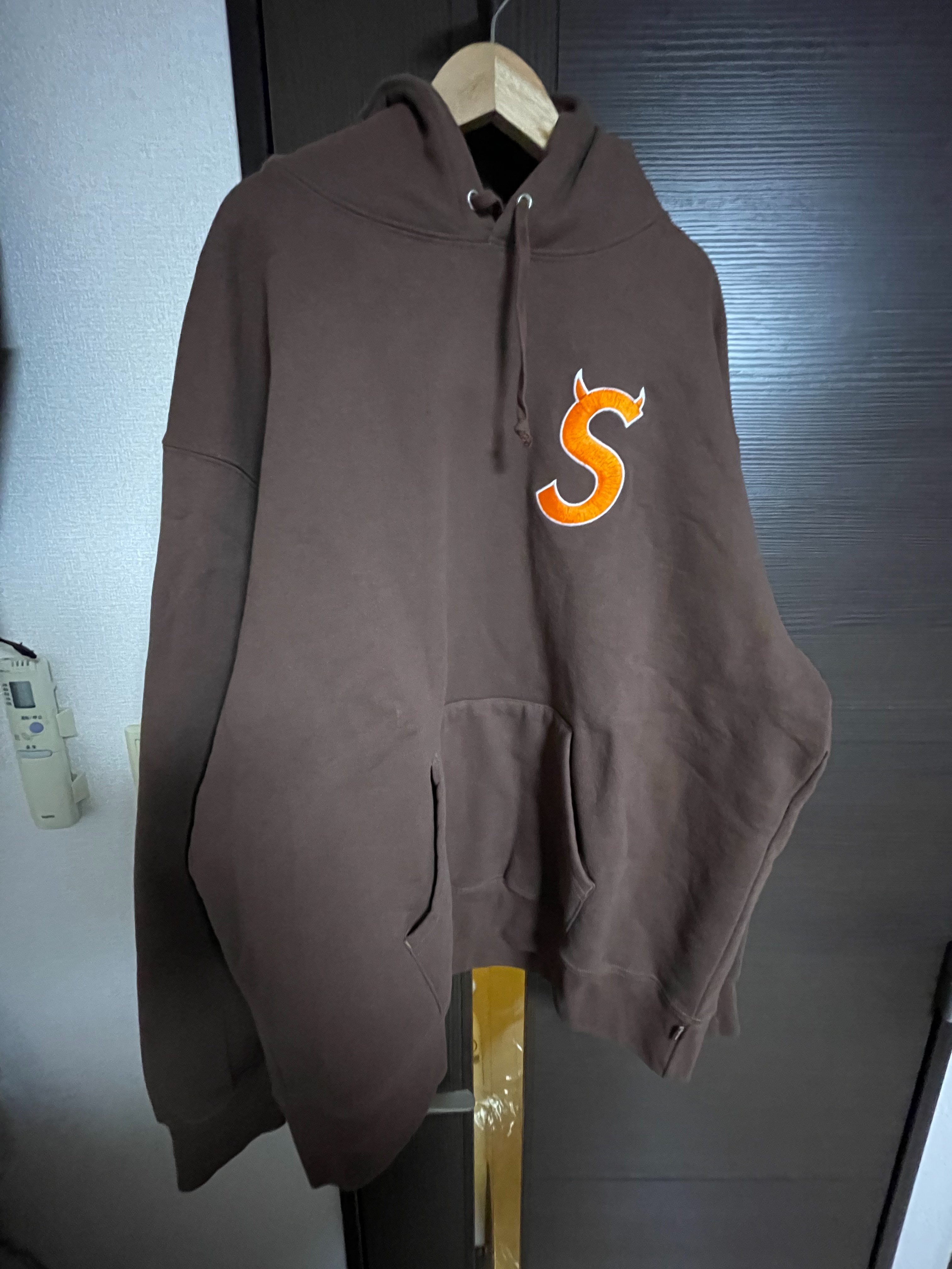Supreme S Logo Hooded Sweatshirt "Brown" (22FW)