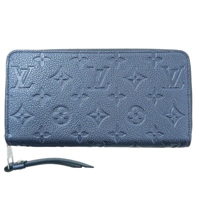 LOUIS VUITTON ルイ・ヴィトン ジッピー ウォレット 長財布 M80958 モノグラムアンプラント ネイビー レディース【中古】