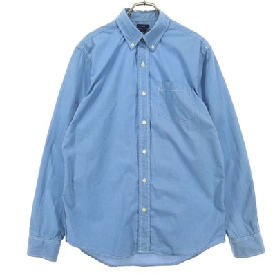 GAP ギャップ 長袖 ボタンダウンシャツ M ライトブルー