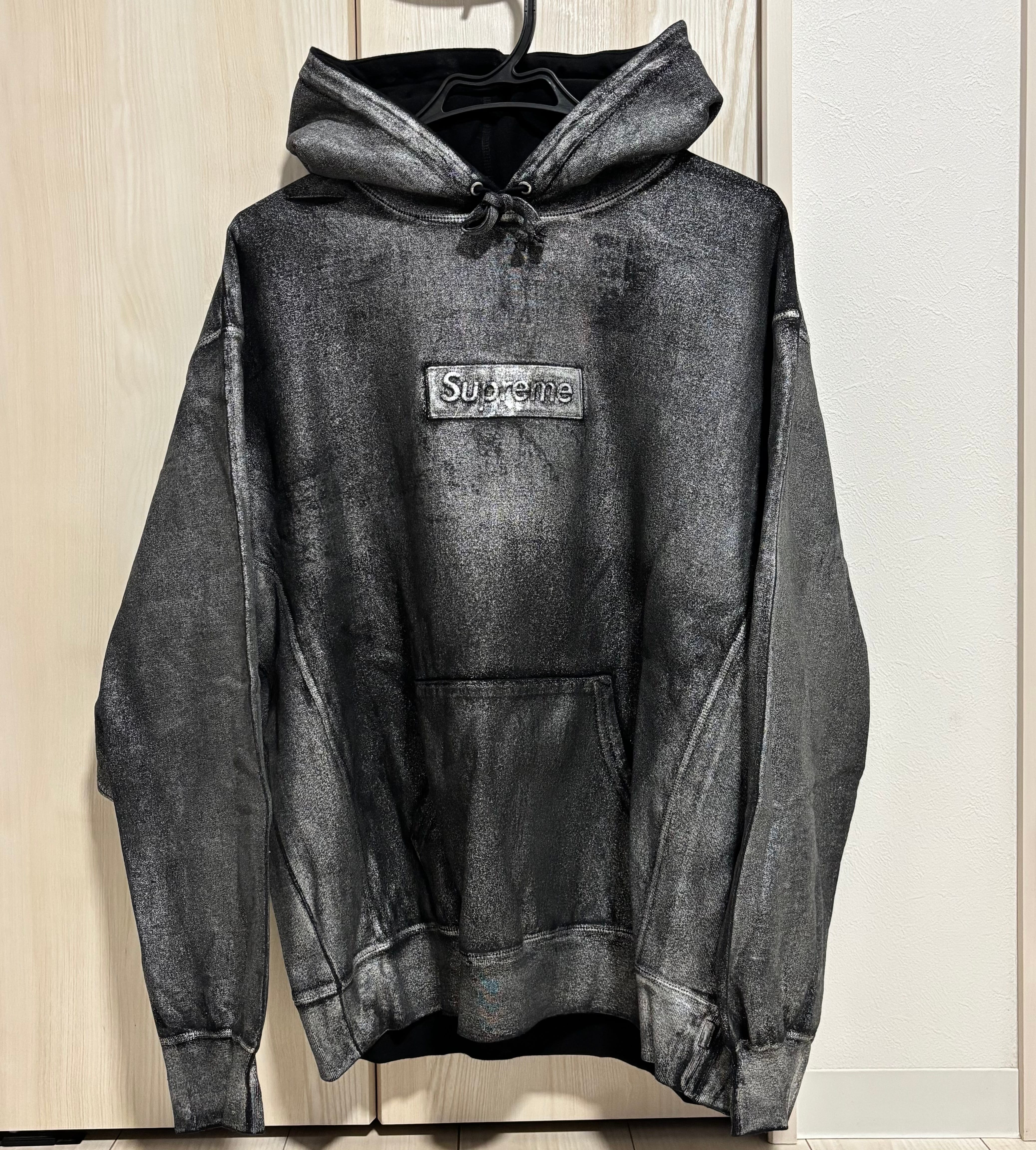 Supreme x MM6 Maison Margiela Foil Box Logo Hooded Sweatshirt "Black"