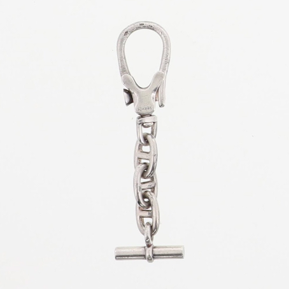 【値下げ】HERMES エルメス シェーヌダンクル キーリング キーリング シルバー【中古】
