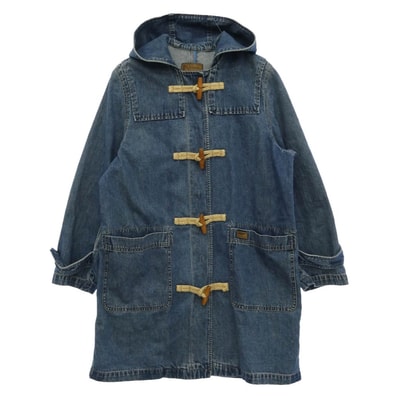 RALPH LAUREN ラルフローレン 80s Vintage ヴィンテージ 香港製 デニム ダッフル コート インディゴブルー系 M【中古】