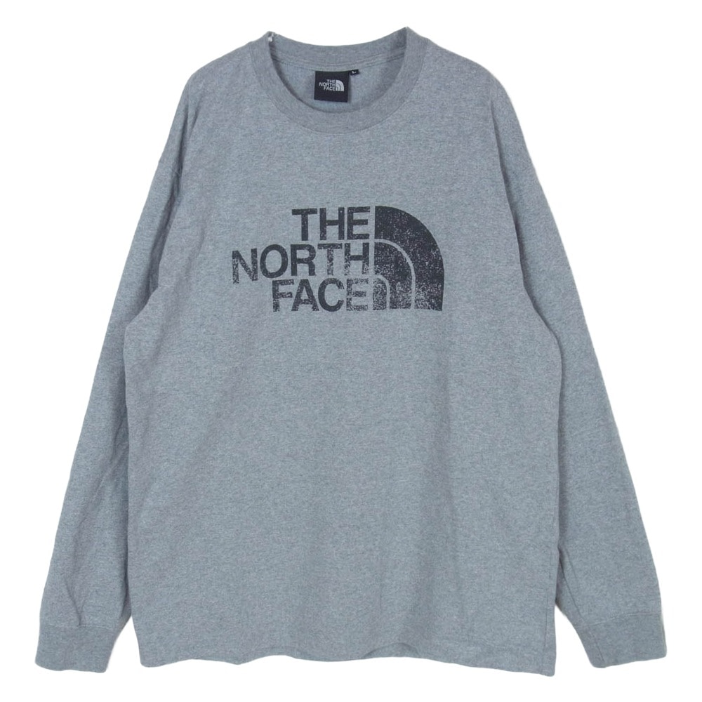 THE NORTH FACE ノースフェイス NT82132 L/S Organic Camp Tee ロングスリーブ オーガニック キャンプ Tシャツ 長袖カットソー グレー系 L【中古】