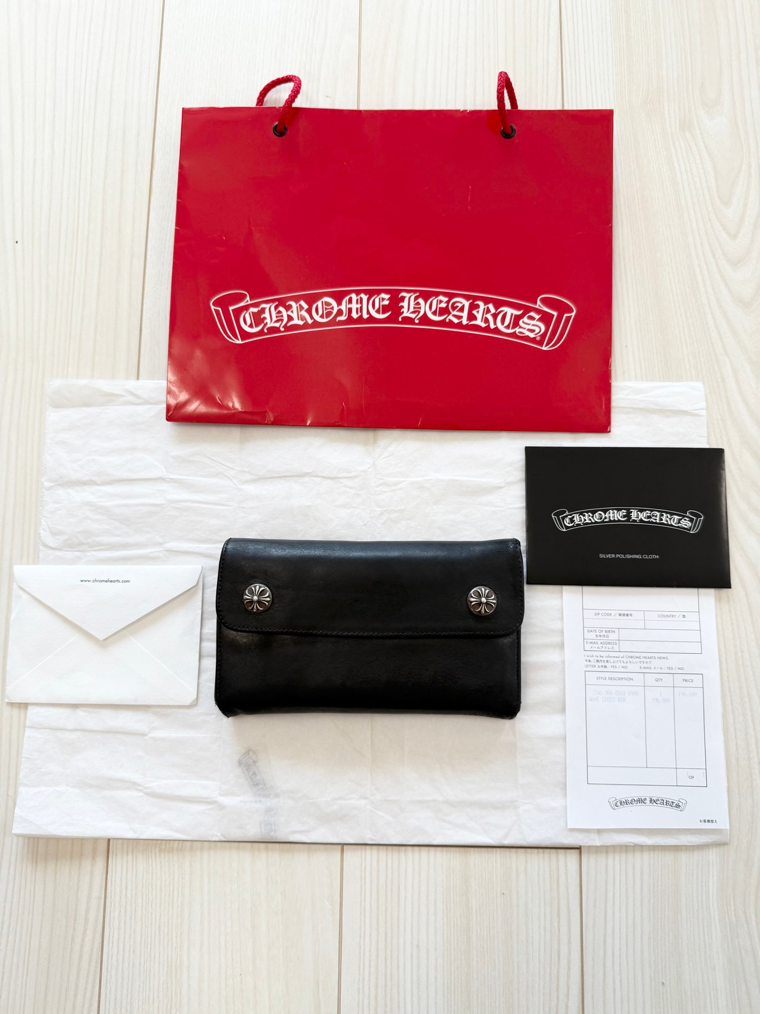 美品/値下げ交渉可能 / 正規品!CHROME HEARTS クロムハーツ ウェーブ WAVE ウォレット 財布
