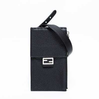 フェンディ FENDI レザー マンマ バケット フォンケース ショルダーバッグ【中古】
