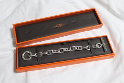 Hermes Chaine D'ancre TGM Bracelet "Silver"