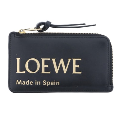 【値下げ】LOEWE ロエベ コインケース フラグメントケース コインケース CLE0Z40X01 レザー ブラック レディース【中古】