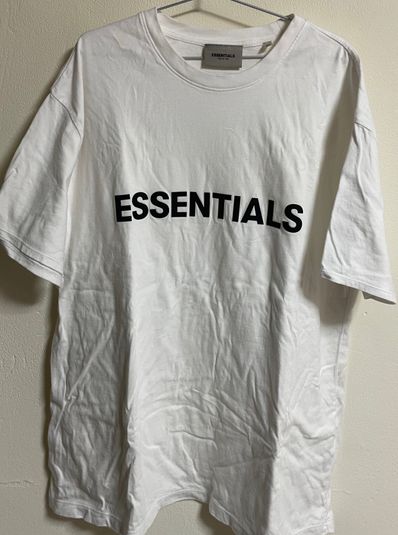 FEAR OF GOD ESSENTIALS 3D Silicon Applique Boxy T-Shirt "White"