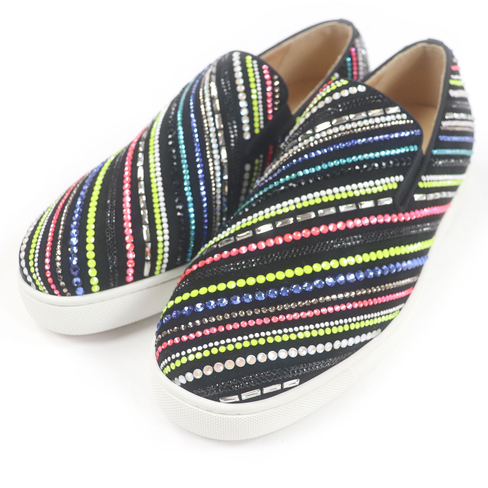 未使用品 クリスチャンルブタン
 スリッポン BOAT RAYS FLAT SUEDE ブラック メンズ 40