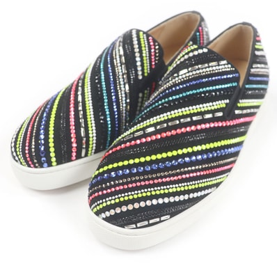 未使用品 クリスチャンルブタン
スリッポン BOAT RAYS FLAT SUEDE ブラック メンズ 40