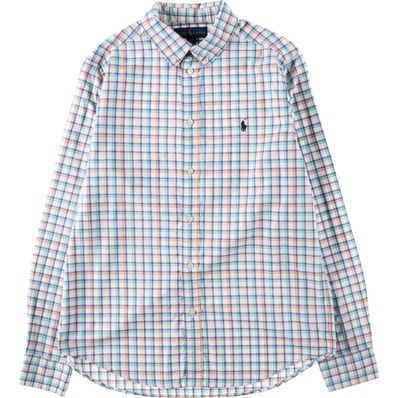 古着 ラルフローレン Ralph Lauren 長袖 ボタンダウンチェックシャツ レディースXL相当/eaa641908