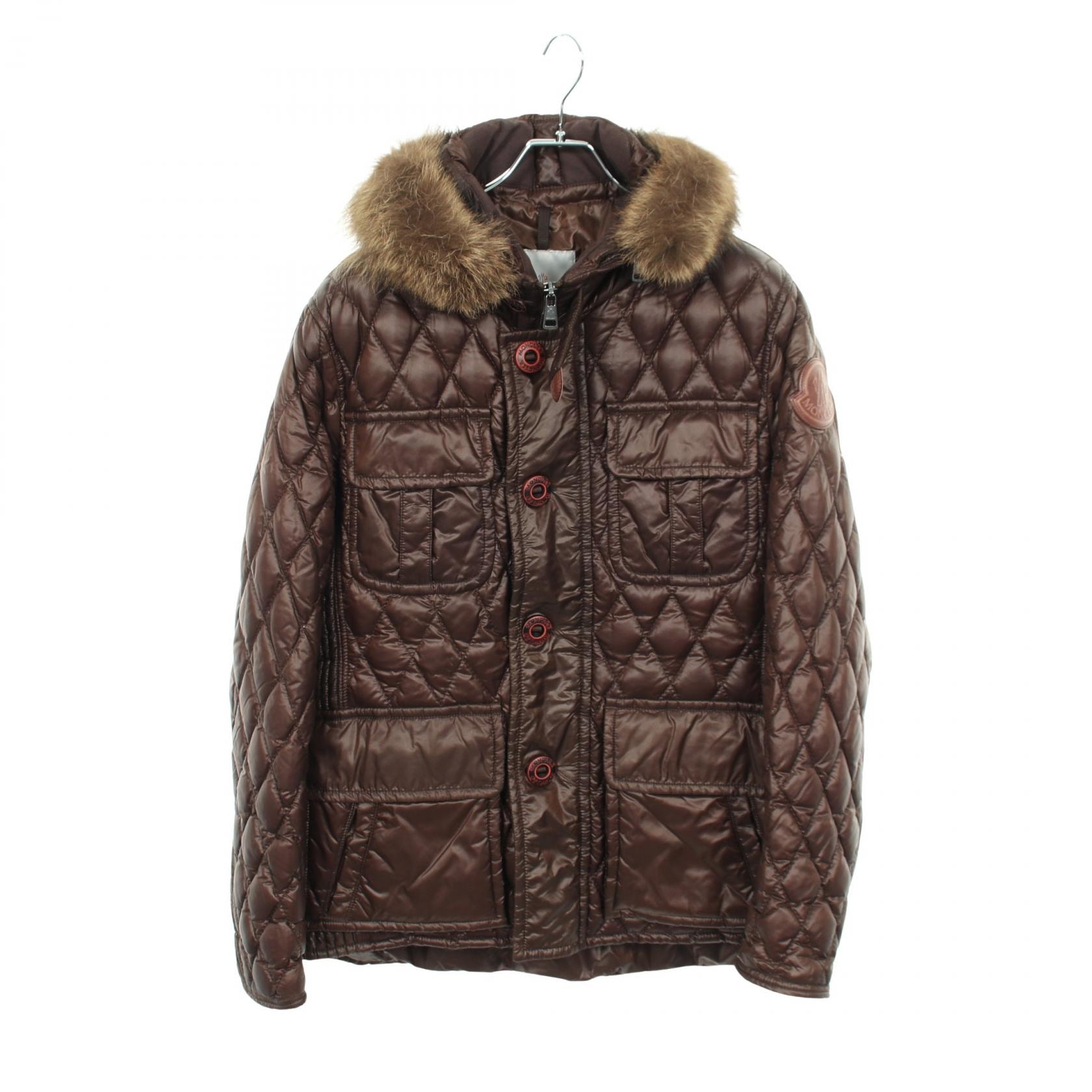 モンクレール MONCLER キルティング ダウンジャケット 衣料品 アウター ナイロン メンズ ブラウン系 44533 【中古】