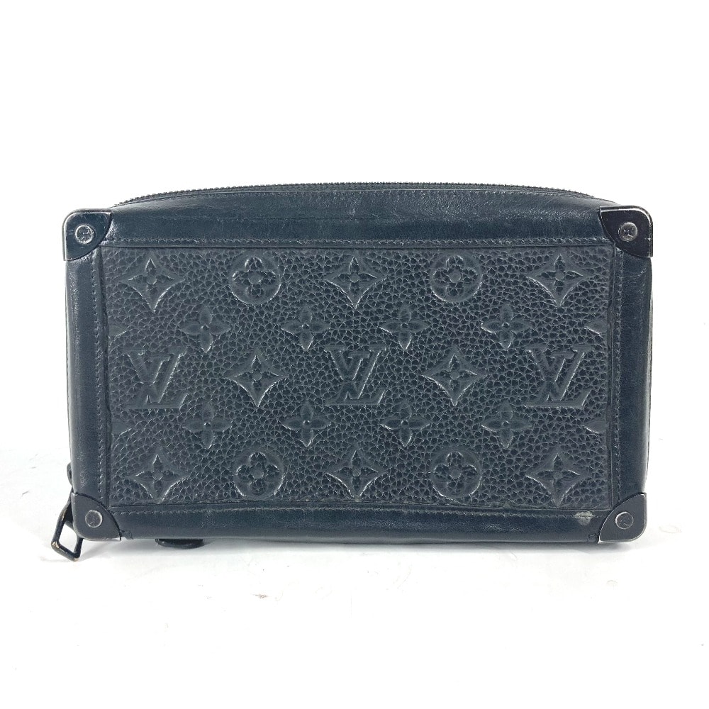 ルイヴィトン LOUIS VUITTON ソフトトランク クラッチ M68986 モノグラム カバン 長財布 ポーチ クラッチバッグ トリヨンレザー ブラック
