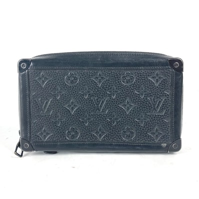 ルイヴィトン LOUIS VUITTON ソフトトランク クラッチ M68986 モノグラム カバン 長財布 ポーチ クラッチバッグ トリヨンレザー ブラック