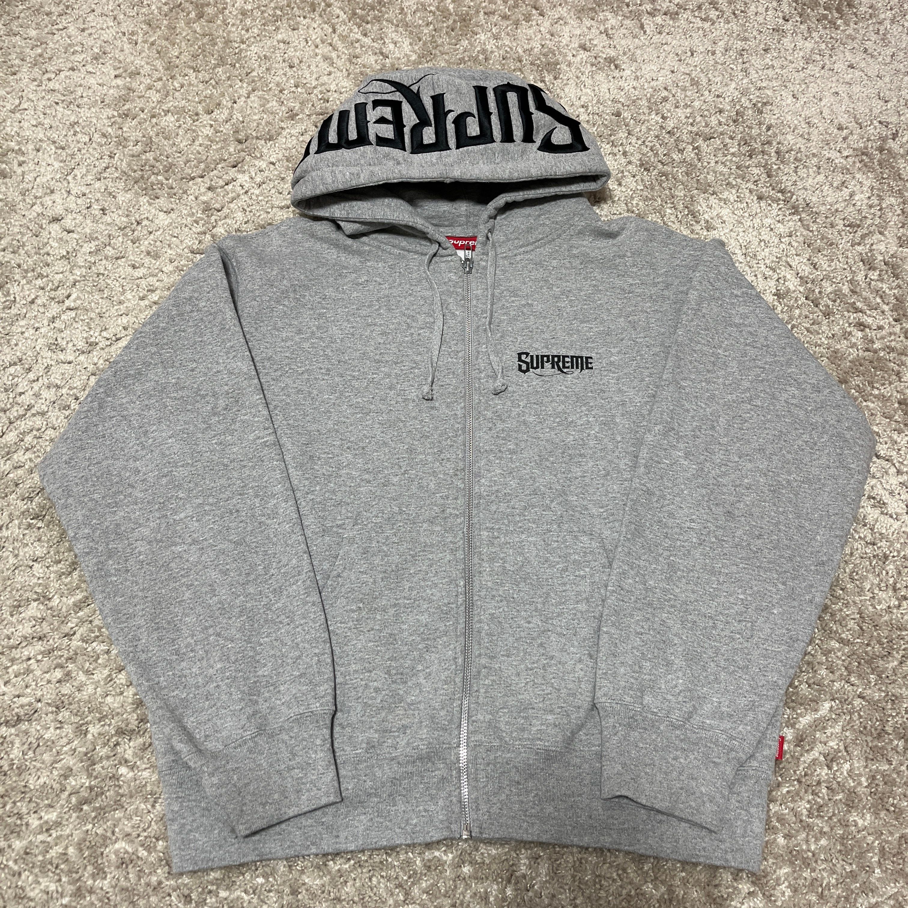 Supreme Mister Cartoon Zip Up Hooded Sweatshirt "Heather Grey"