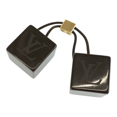 LOUIS VUITTON ルイヴィトン キューブ ブラウン プラスチック ヘアゴム ヘアアクセサリー 1-0287160 【中古】
