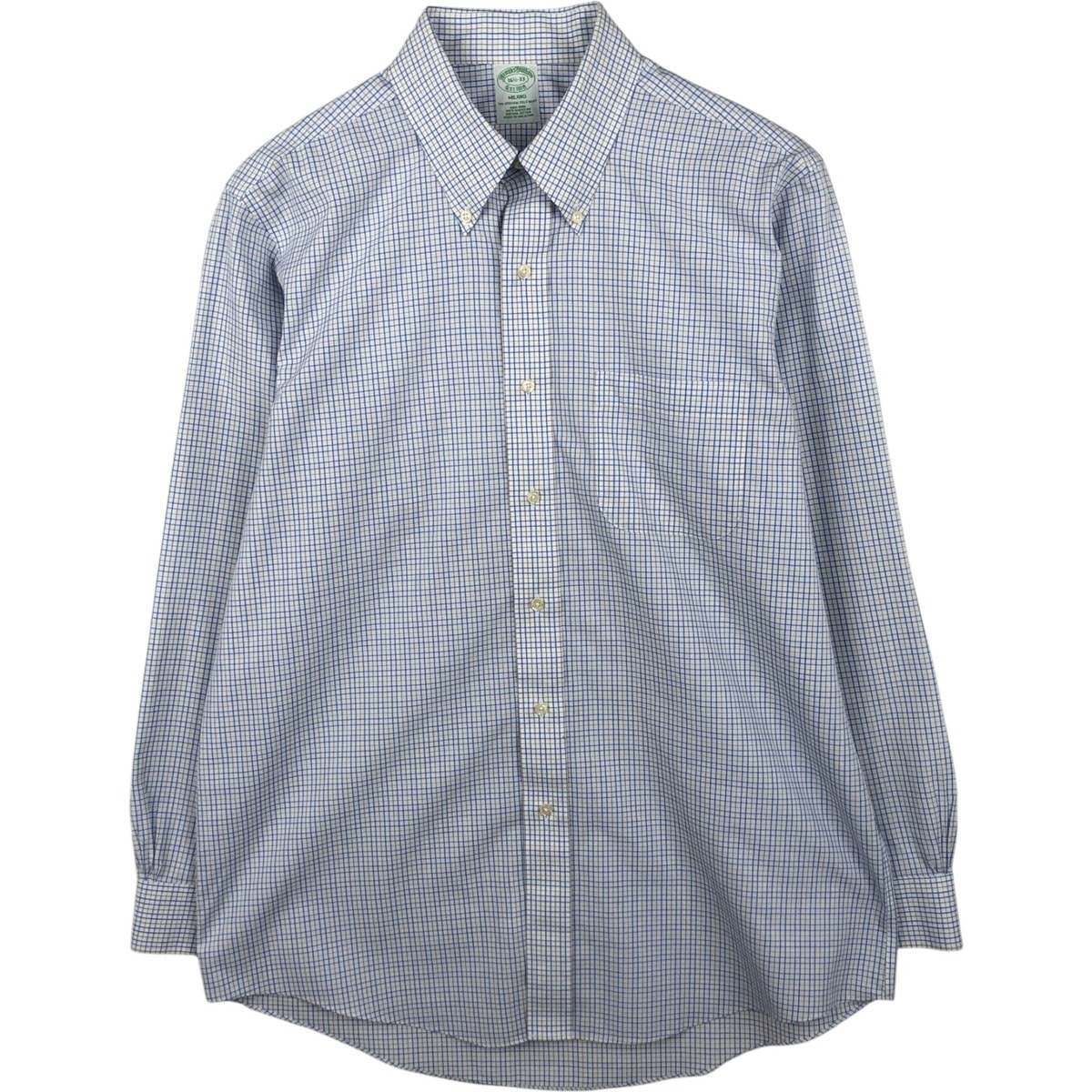 古着 ブルックスブラザーズ Brooks Brothers Est.1818 MILANO 長袖 ボタンダウンチェックシャツ メンズL相当/eaa621737