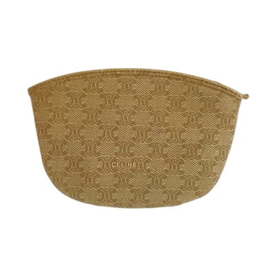 CELINE セリーヌ ヴィンテージ マカダム ベージュ ブラウン PVC コインケース 小銭入れ 600525 【中古】