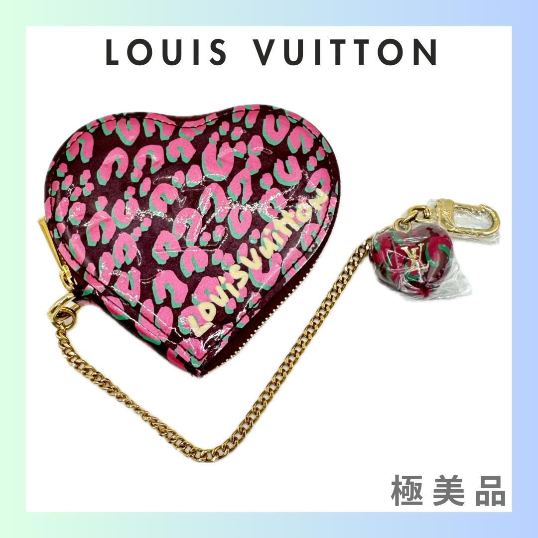 Louis Vuitton Coeur Coin Purse Leopard Vernis "Rouge Forvist"