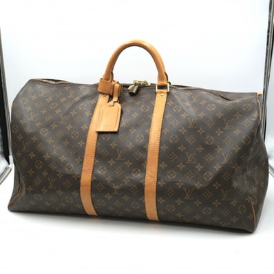 LOUIS VUITTON(ルイ・ヴィトン)キーポル55 ヴィンテージ ボストンバッグ トラベルバッグ モノグラム キャンバス ブラウン ゴールド金具 M41424【中古】