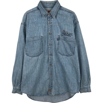 古着 リーバイス Levi's 長袖 デニムシャツ メンズM相当/eaa672370