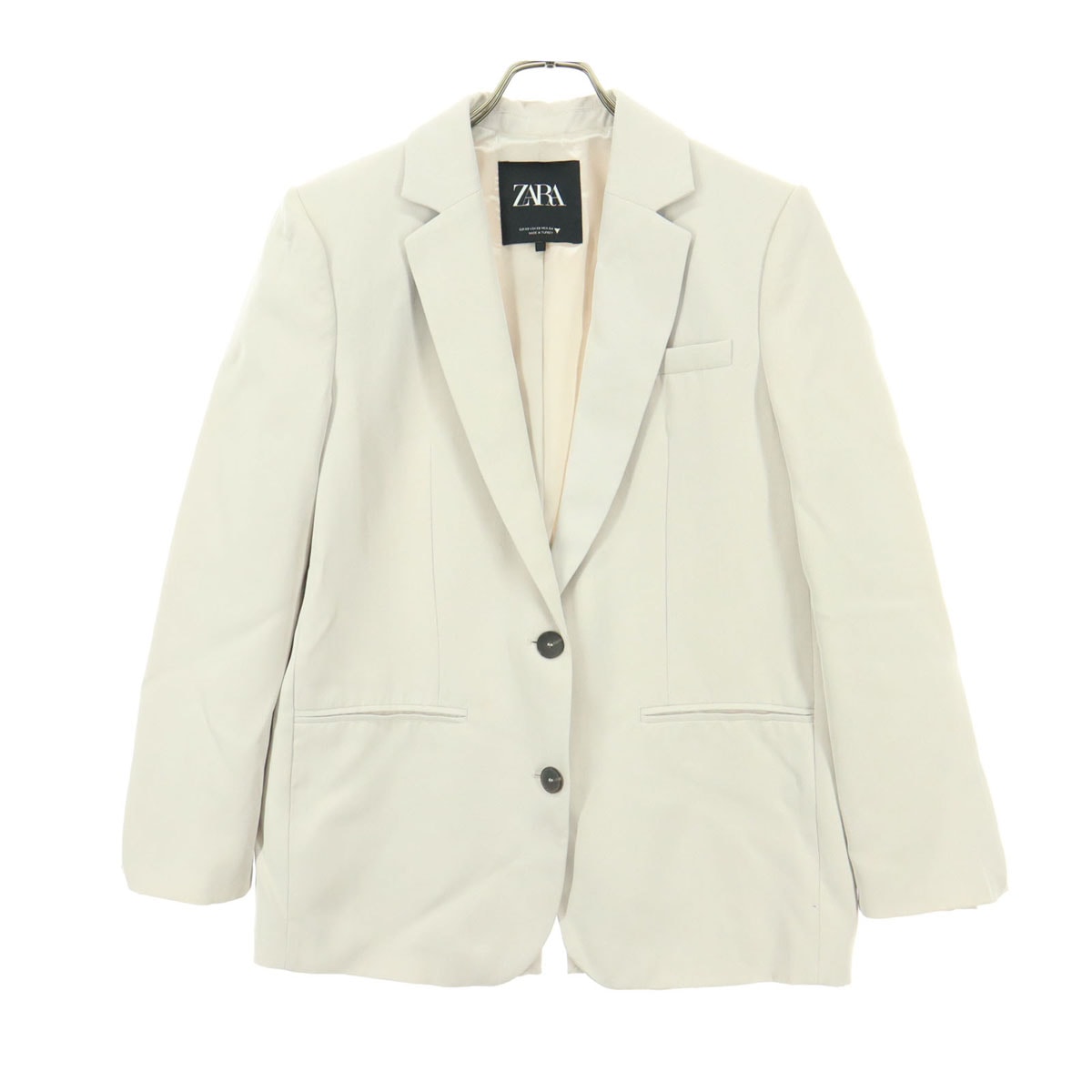 ZARA ザラ 長袖 テーラードジャケット XS ライトグレー系