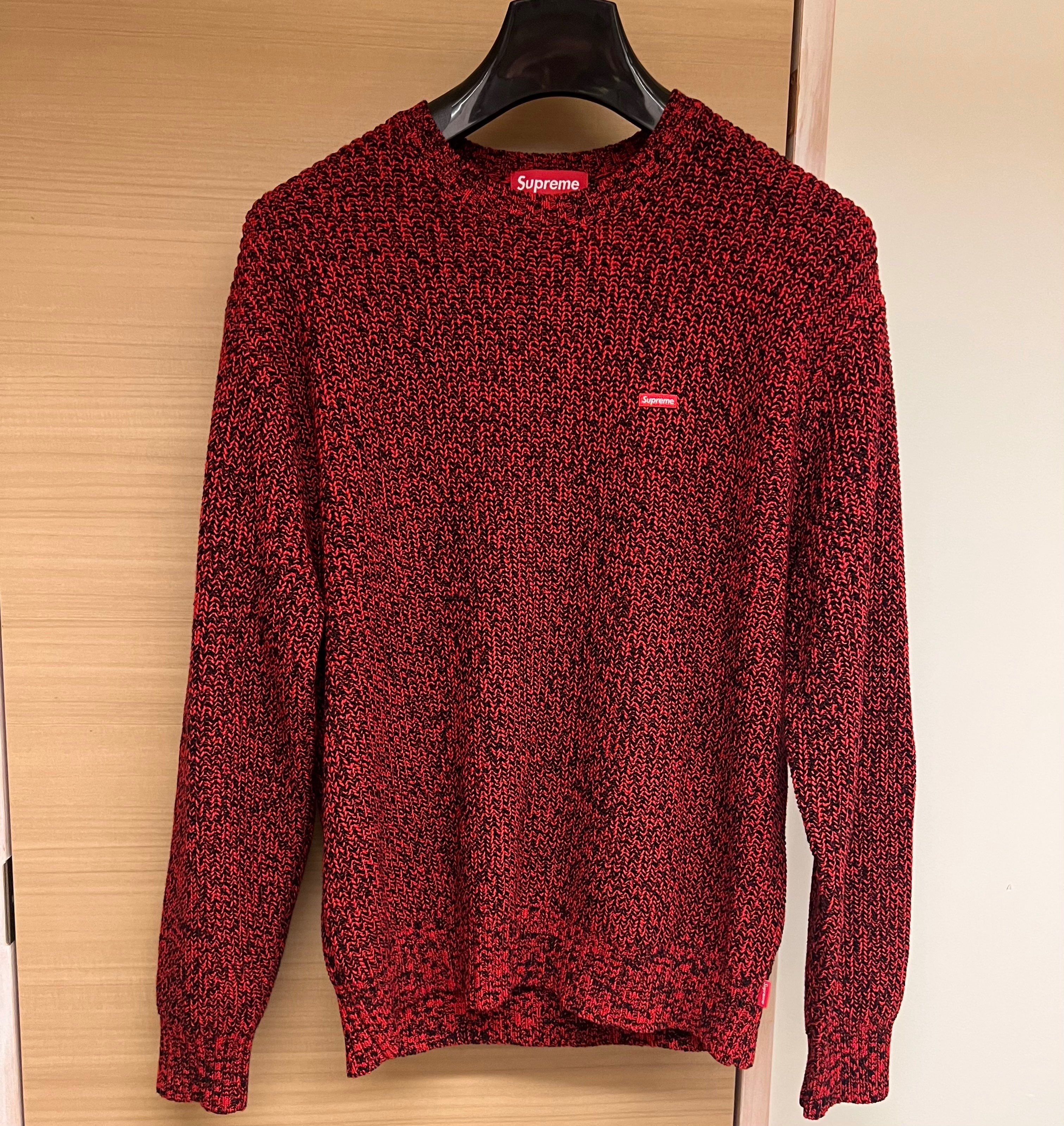 Supreme Melange Rib Knit Sweater "Red"