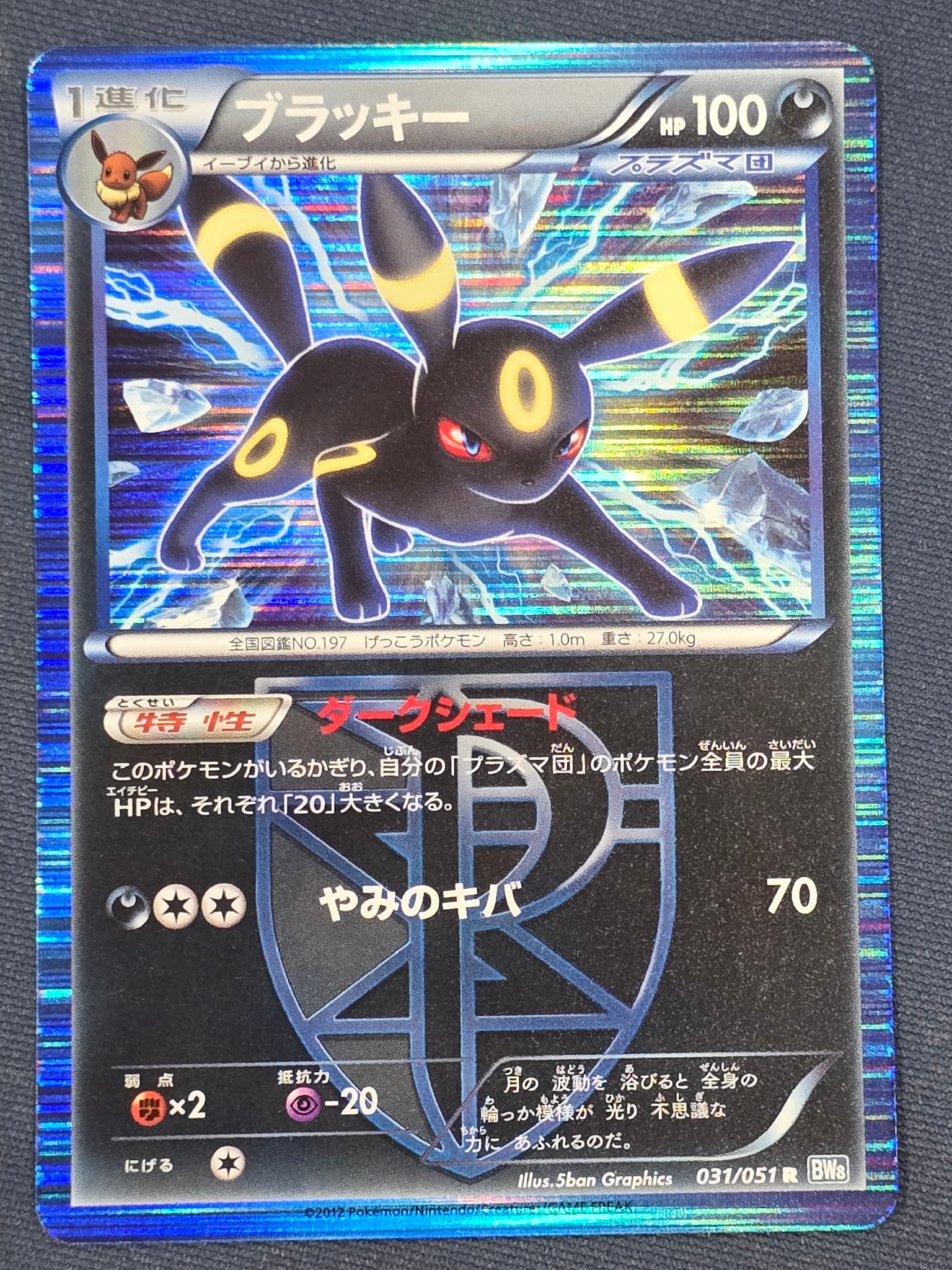 N*t様 【PSA9】ブラッキー 031/051 BW ライデンナックル 収録 ブラッキー R[BW8-K 031/051](拡張パック「ライデンナックル」)通販