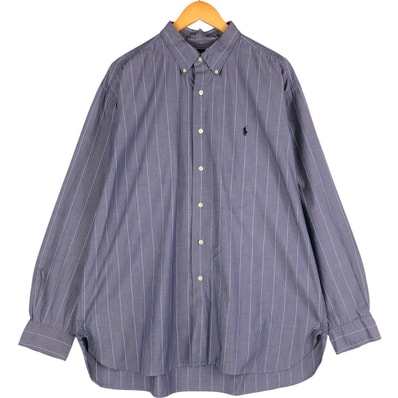 古着 ラルフローレン Ralph Lauren McMEEL 長袖 ボタンダウンストライプシャツ メンズXL相当/eaa597740