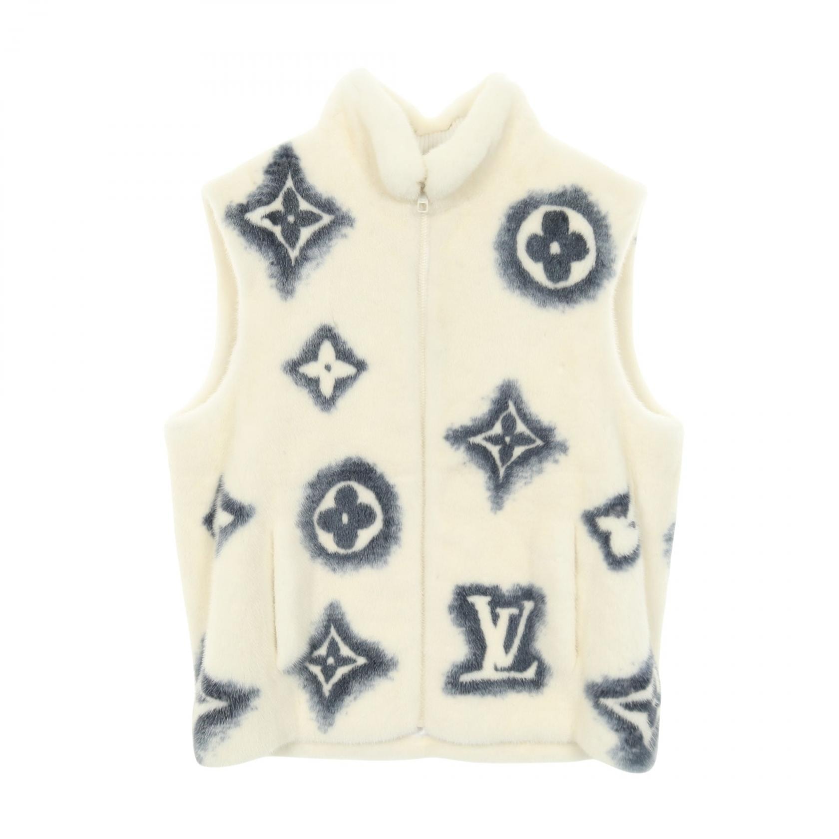 ルイ・ヴィトン LOUIS VUITTON モノグラム ベスト 衣料品 トップス ミンク メンズ ホワイト系 / ブルー系 RM232M AI9 HPL12W 【中古】