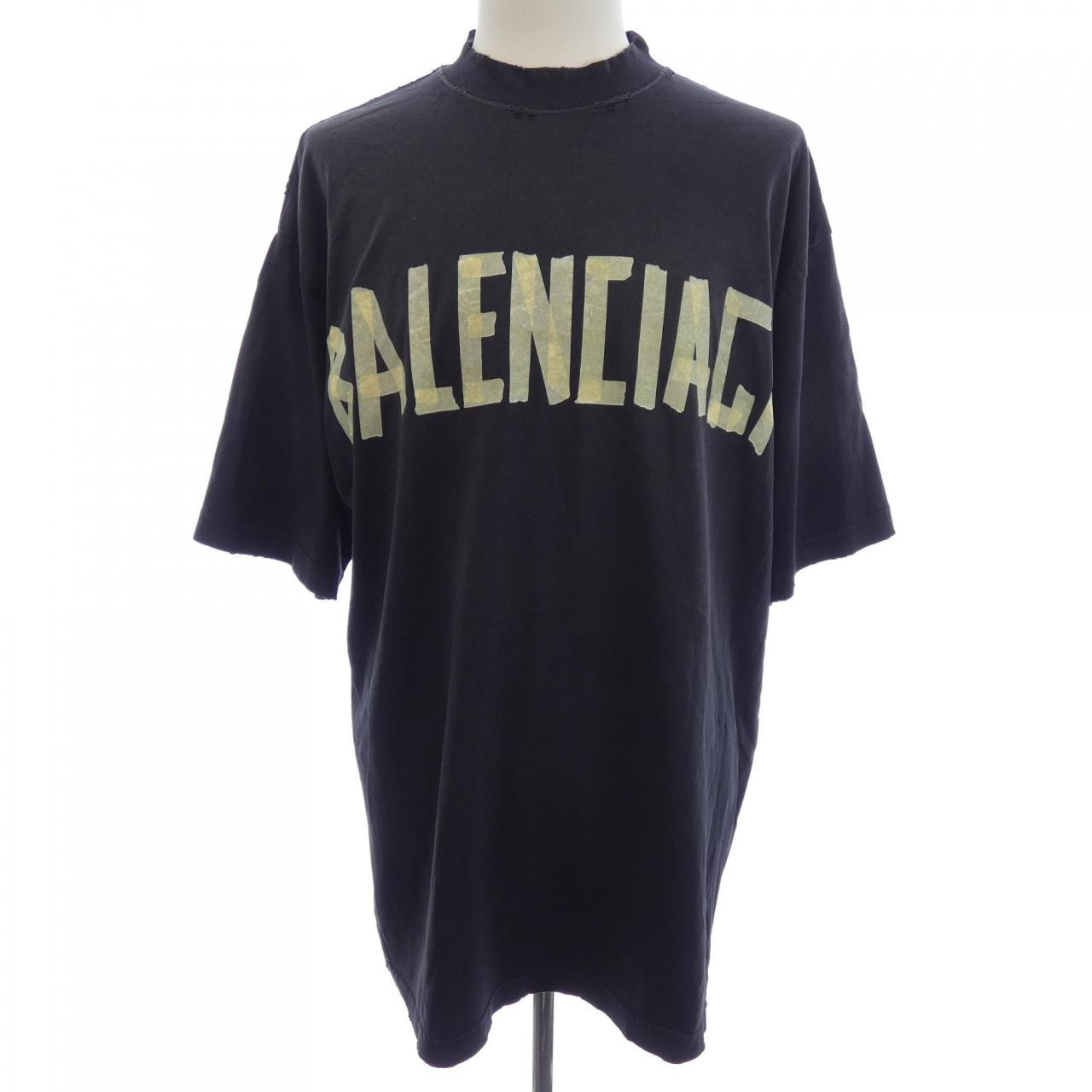 BALENCIAGA MENS Tape Type T-shirt Medium Fit "Black"