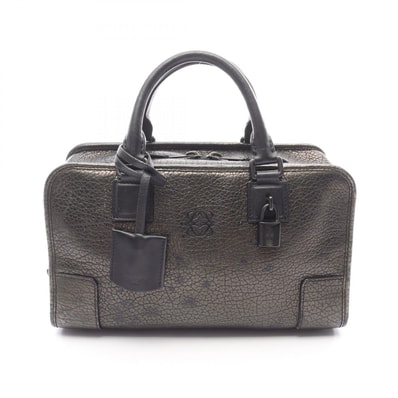 ロエベ LOEWE アマソナ28 ハンドバッグ バッグ レザー レディース ブラウン系 / ブラック系 / メタリック 【中古】