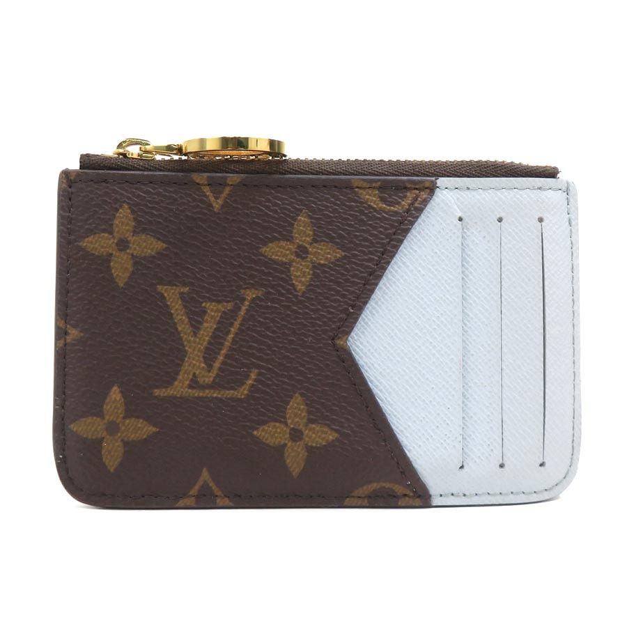 ルイ ヴィトン LOUIS VUITTON コインケース カードケース モノグラム ポルト カルト ロミー モノグラムキャンバス ブラウン×ライトブルー ユニセックス M83602【中古】 56620i