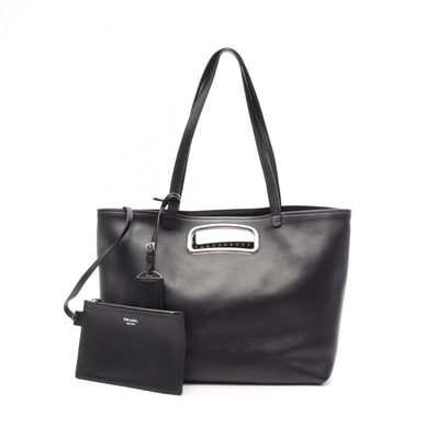 プラダ PRADA 2WAY トートバッグ バッグ レザー レディース ブラック系 【中古】