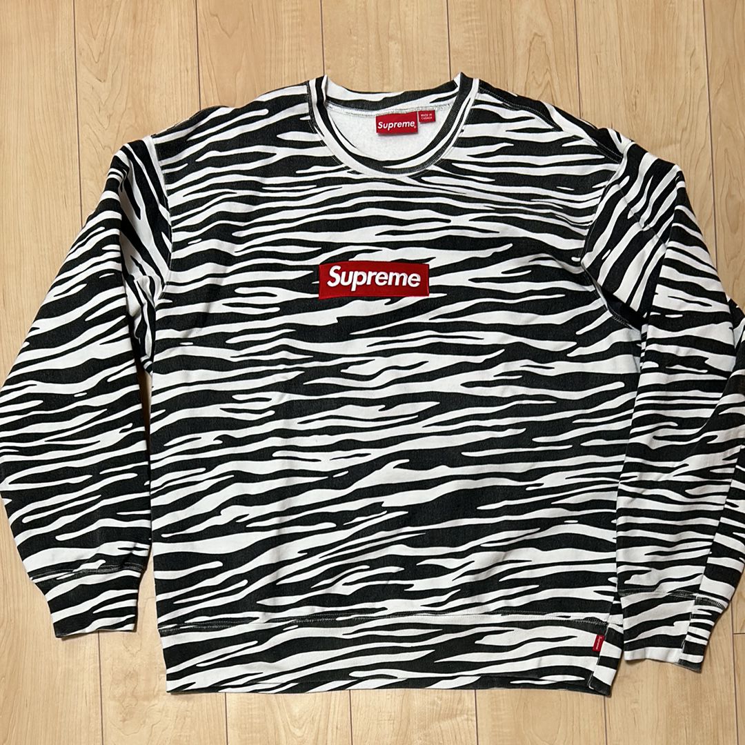 Supreme Box Logo Crewneck "Zebra" (22FW)