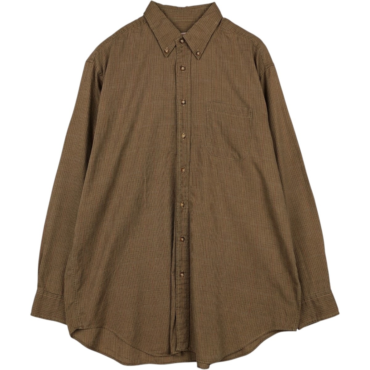 古着 ブルックスブラザーズ Brooks Brothers Est.1818 ギンガムチェック 長袖 ボタンダウンチェックシャツ メンズXL相当/eaa673021