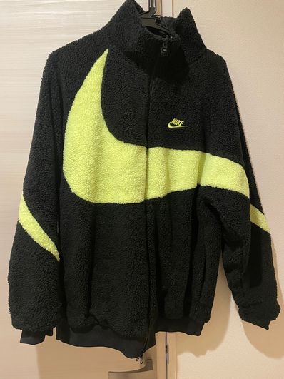 Nike Big Swoosh Reversible Boa Jacket"Black Neon"