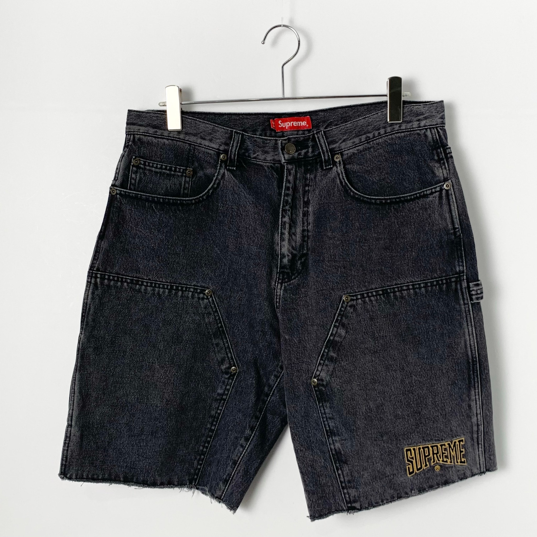 Supreme Cutoff Double Knee Denim Painter Short "Black"