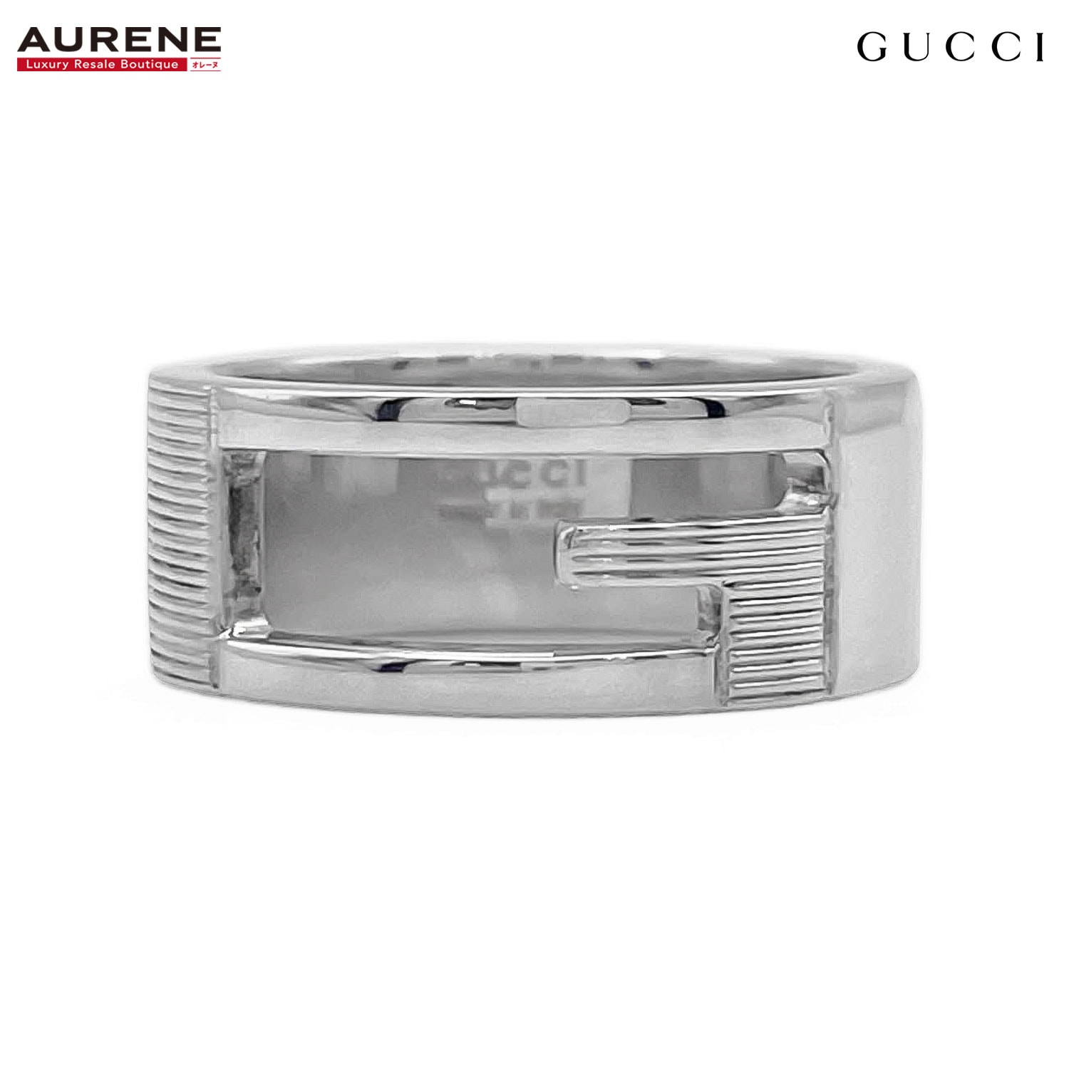 GUCCI グッチ リング・指輪 ブランデッドG ロゴ SV925 12号 シルバー 新品仕上済 メンズ
 【中古】