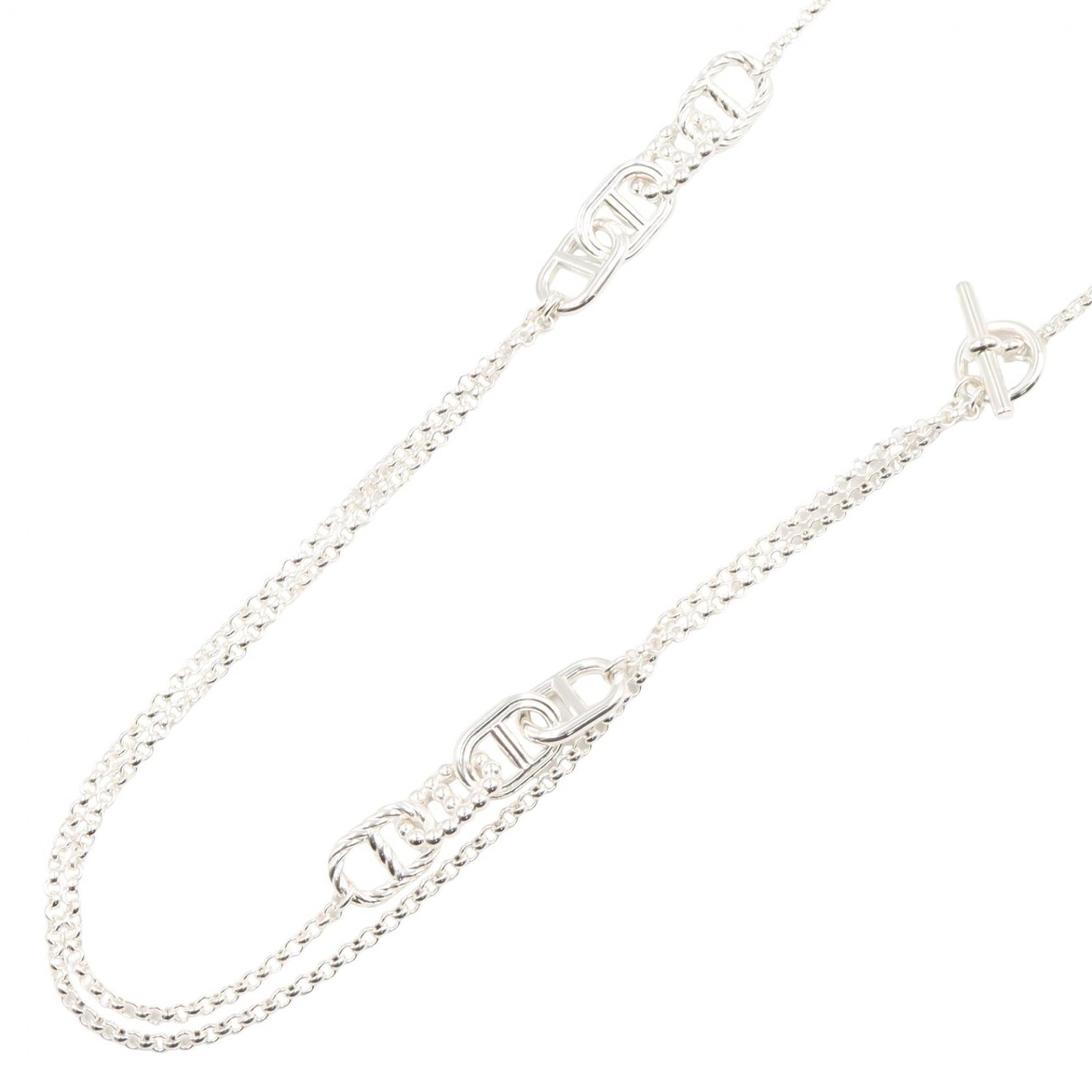 エルメス HERMES シェーヌダンクル アレア2 ロングネックレス ネックレス ジュエリー シルバー925 レディース シルバー系 【中古】