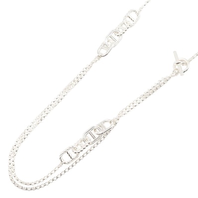 エルメス HERMES シェーヌダンクル アレア2 ロングネックレス ネックレス ジュエリー シルバー925 レディース シルバー系 【中古】