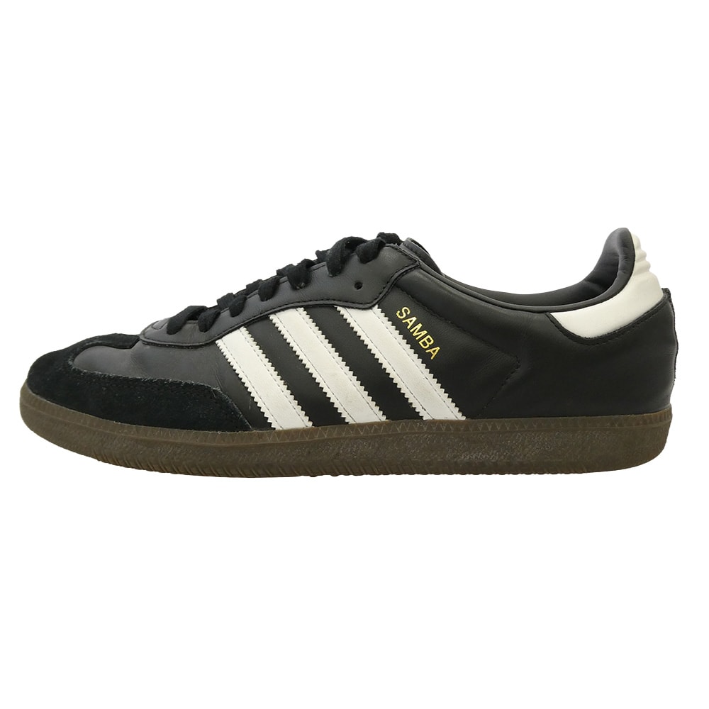 adidas アディダス B75807 Samba OG Core Black Cloud White Gum サンバ OG コアブラック クラウドホワイト ガム ローカット スニーカー ブラック系 ホワイト系 28.5cm【中古】