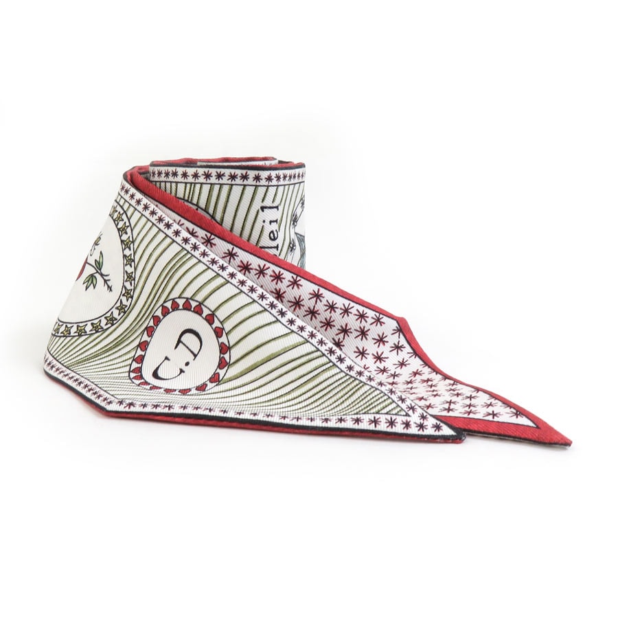 クリスチャンディオール Christian Dior スカーフ リボンスカーフ シルク マルチカラー レディース【中古】 h31350g