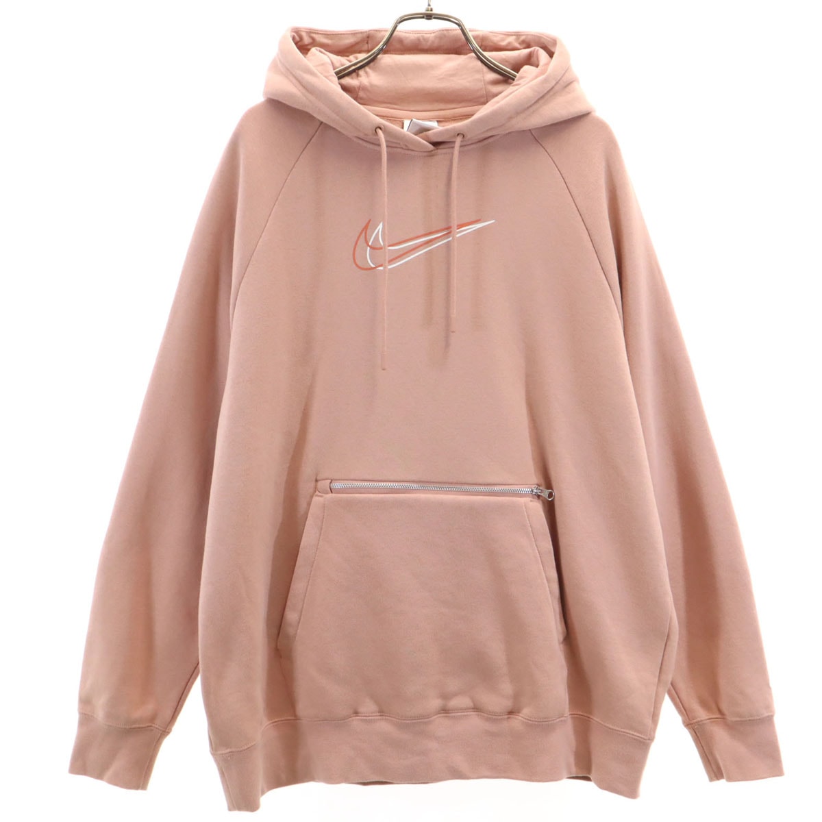 NIKE ナイキ 長袖 スウェットパーカー S ピンク 裏起毛