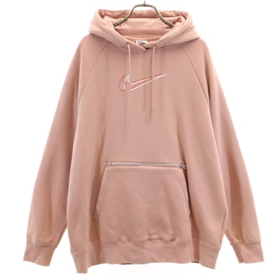 NIKE ナイキ 長袖 スウェットパーカー S ピンク 裏起毛