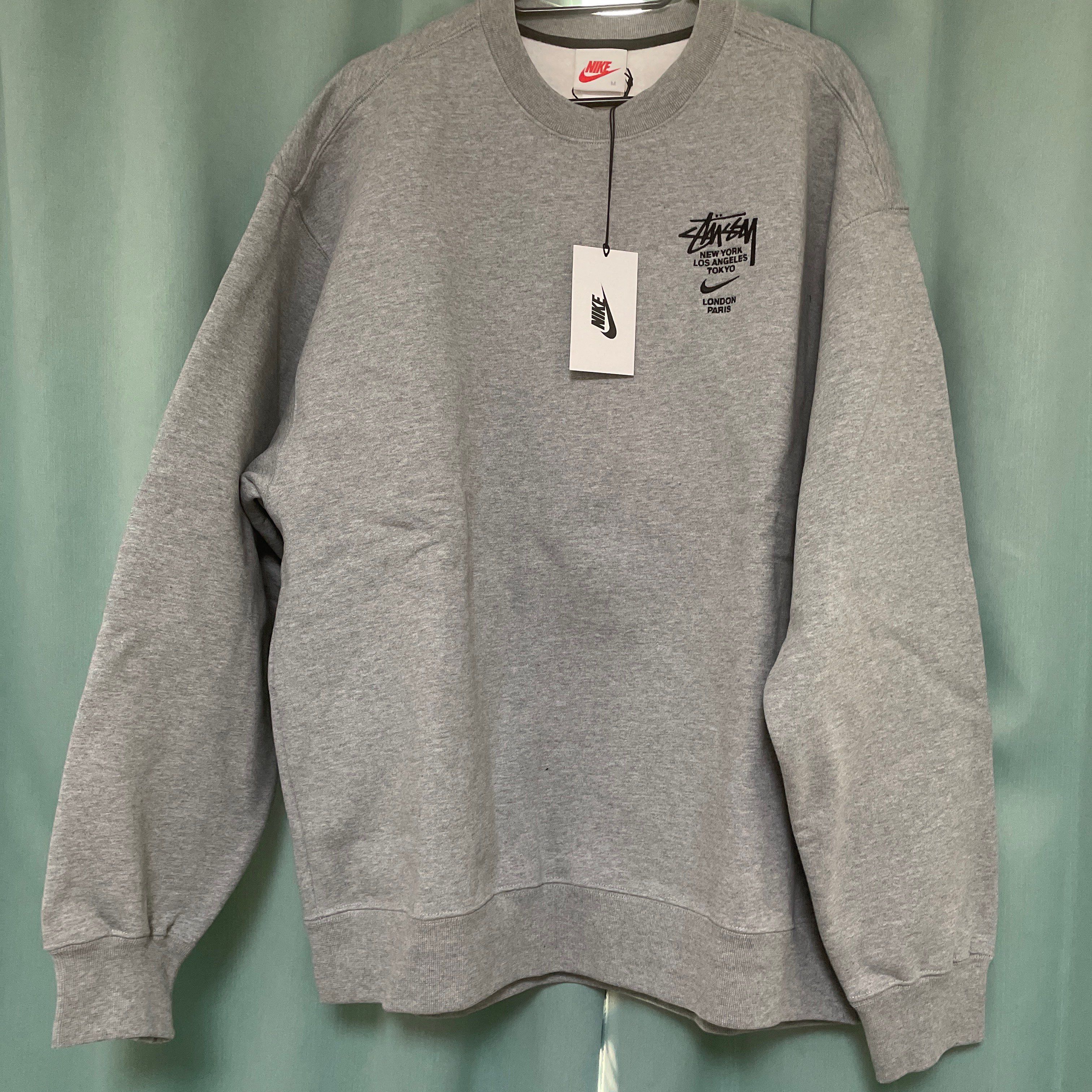 Nike x Stussy International Crewneck Sweatshirt (US Size) "Grey" DC4198-050
