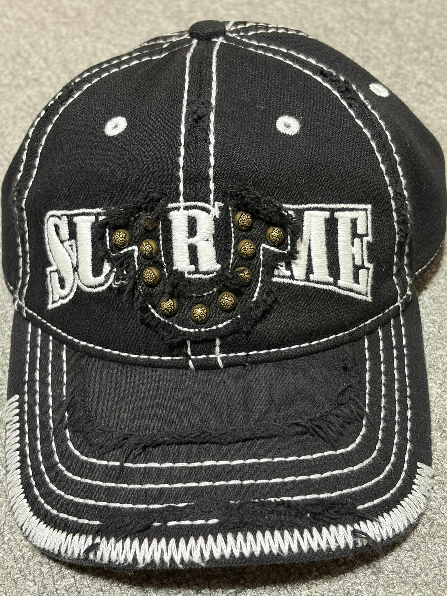 Supreme x True Religion Mesh Back 6-Panel "Black"