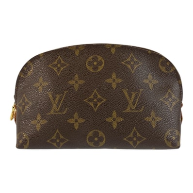 LOUIS VUITTON ルイヴィトン モノグラム ポシェット コスメティック PM ブラウン ゴールド金具 PVC ポーチ 化粧ポーチ 601802 【中古】