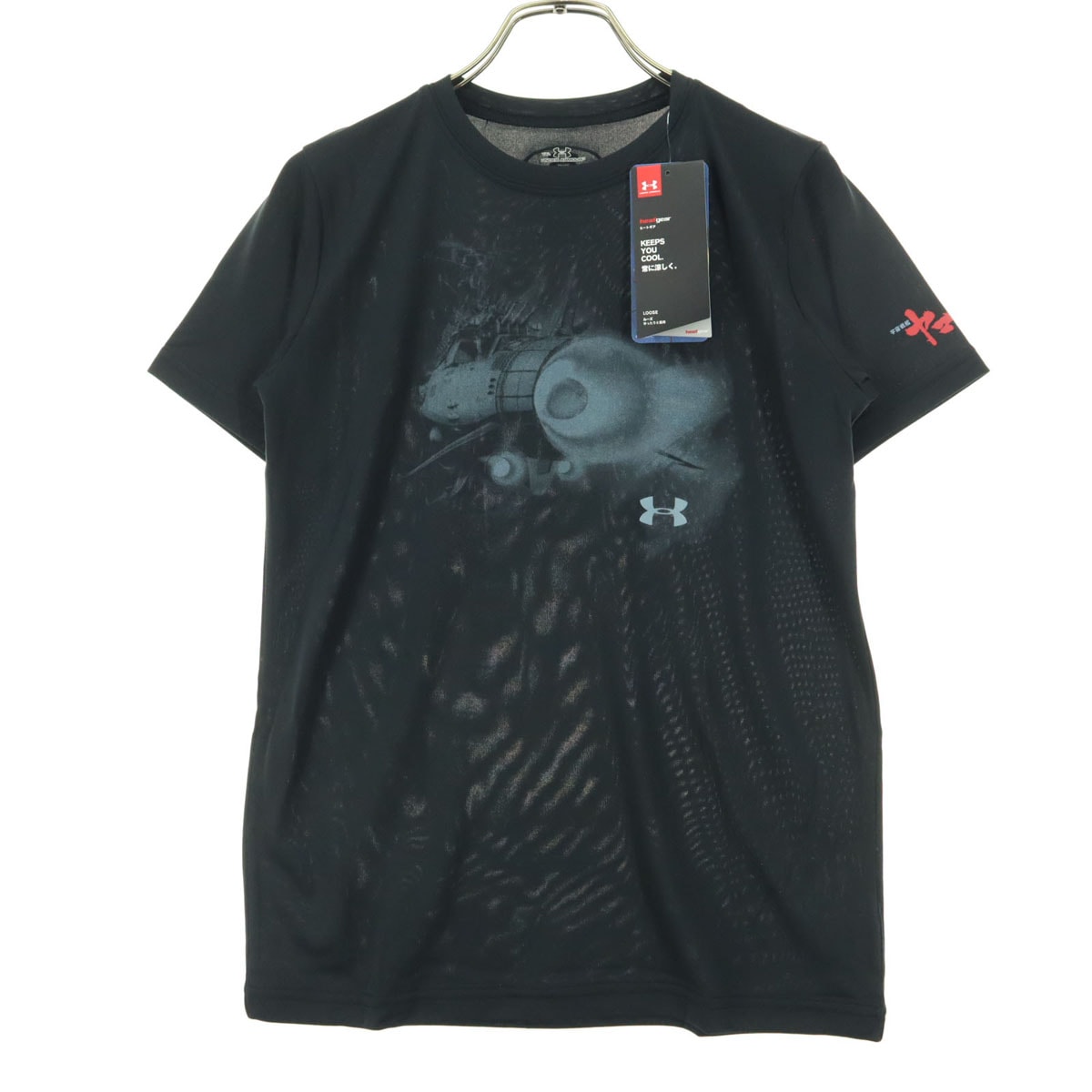美品 UNDER ARMOUR アンダーアーマー 2022宇宙戦艦ヤマトコラボ 半袖 Tシャツ 160 ブラック